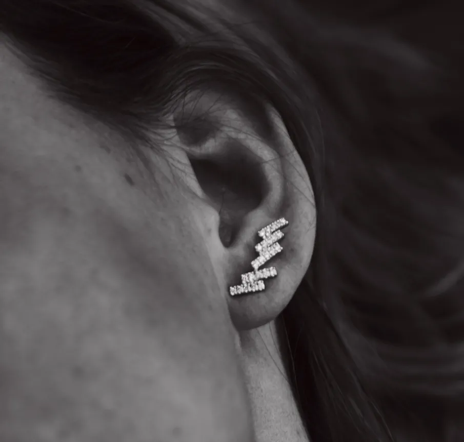 GOLD & ROSES PENDIENTES CRAWLER SKYLINE